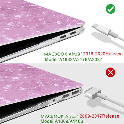B BELK for MacBook Air 13.3 inch Case M1 A2337 A2179 A1932 Glitter Hot Pink | 2021-2018 Released, Sturdy Protective Laptop Hard Shell with 2 Keyboard Covers - color: Glitter Hot Pink