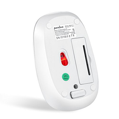 Perixx PERIDUO-712W Wireless Mini Keyboard and Mouse Set, White, US English Layout - style: Wireless White