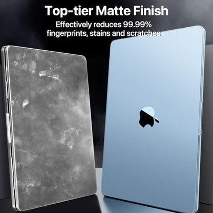 Macaset for MacBook Air 15 inch Case M5 M4 M3 M2 2026-2023 Mac Laptop Cover | Sky Blue Color Match, Matte Clear, Anti Fingerprint & Scratch, Close Seamless, Protective Hard Shell, Ultra Thin Snap on Fit - color: Sky Blue Clear