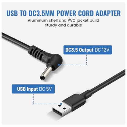 EWAY USB to DC Car Charger Cable for Furrion FOS07TADS Vision S Monitor Power Supply Cord, Replacement for FOS48TA-BL FOS48TAPK-BL Hitch Wireless Backup Camera 7 inch Screen Display Charging Cable