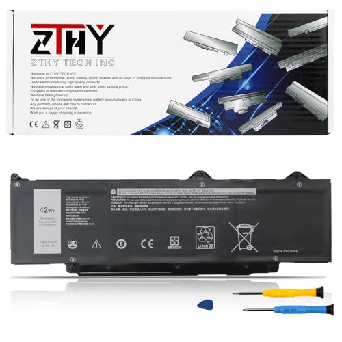 42Wh JTG7N GRWKG Battery for Dell Latitude 5340 5350 5440 5450 5540 5550 | 7455 3340 3440 3450 3540 3550 Precision 3480 3490 3580 3590 inspiron 14 Plus 7441 R73TC DR02P 542WP 7RDGP 803W6 11.4V 3-Cell - size: 10.39*3.42*0.15 inch JTG7N