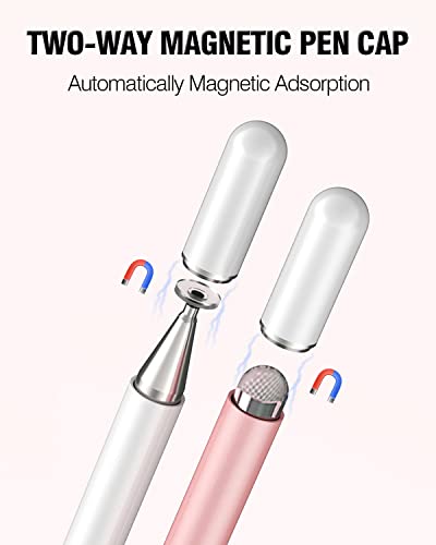 Stylus Pens for Touch Screens, 2 in 1 High Precision Universal Stylus Pen for iPad Compatible with Apple, iPhone, iPad, Android, Microsoft Tablets, Phones, 3 Pack - Blue, Pink, Purple - color: Blue, Pink, Purple
