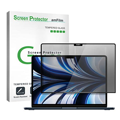 amFilm Privacy Screen Protector for MacBook Air 13.6'' M4/M3/M2 Chip | Scratch Protection, Easy to Instllation & Bubble Free, HD Clear, Ultra Thin (Privacy 13.6 inch) - size: Privacy 13.6 inch