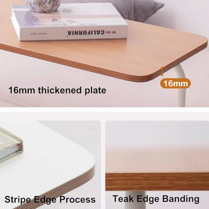 Hospital Bed Tables Particleboard Nightstand, Laptop Bedside Table, C Shaped Side Table, Home Work Sofa Side Table with Silent Feet for Home, Hospitals(90x35x60.5cm) - size: 90x35x60.5cm