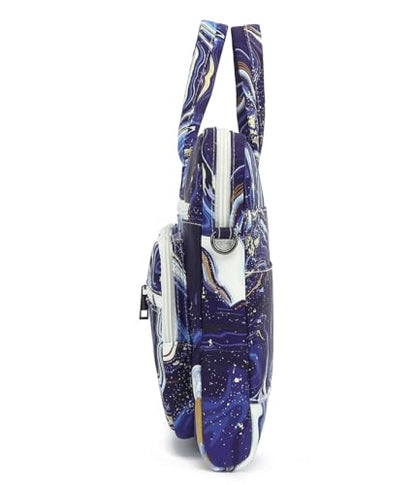 DACHEE Laptop Shoulder Bag for 15 Inch/15.6 Inch Macbook Pro - color: New Blue Marble