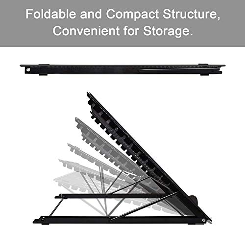 Fayet Large Version Adjustable Light Pad Stand, 12 Angle Points Skidding Prevented Holder for XP-Pen Artist, Compatible with 10" ~ 17" Notebooks, Drawing Monitor/Huion A2 A3 Light Board