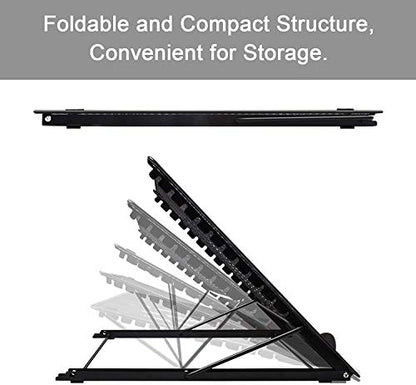 Fayet Large Version Adjustable Light Pad Stand, 12 Angle Points Skidding Prevented Holder for XP-Pen Artist, Compatible with 10" ~ 17" Notebooks, Drawing Monitor/Huion A2 A3 Light Board
