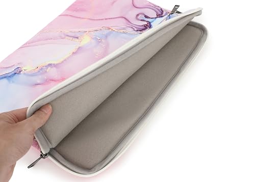 Pink Marble Laptop Sleeve Case Bag with Pocket for MacBook Air 13 inch,iPad Pro 13 inch and 12.5 inch-13.3 inch Laptops - color: Pink Marble, size: 12.5 inch-13.5 inch