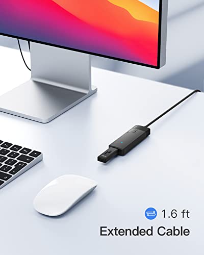 Inateck USB Hub with 4 USB A Ports, USB 3.2 Gen 2 Speed, 1.6 ft Cable, HB2025A - size: USB A TO 4A, style: With 1.6ft cable