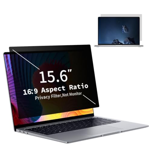 15.6 Inch Laptop Privacy Screen Filter for 16:9 Monitors, Removable | Removable Anti Glare & Blue Light & UV Filter Reduces Eye Strain, ±30° Privacy Keep Data Safe, Lightweight for Home or Office - size: 1 Pack-15.6''Monitor Screen Protector (16:9)