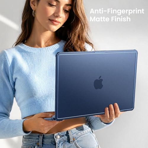 B BELK for MacBook Air 13 inch Case M5/M4/M3/M2 Official Midnight Clear | Scratch-Resistant & Reinforced Anti-Cracking Hard Shell for MacBook Air 13.6 inch Case 2026-2022 (A3449 A3240 A3113 A2681) - color: Frosted Midnight