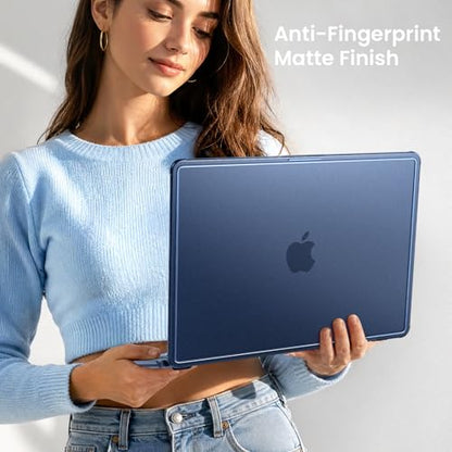 B BELK for MacBook Air 13 inch Case M5/M4/M3/M2 Official Midnight Clear | Scratch-Resistant & Reinforced Anti-Cracking Hard Shell for MacBook Air 13.6 inch Case 2026-2022 (A3449 A3240 A3113 A2681) - color: Frosted Midnight