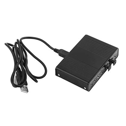 USB 2.0 External Sound Card, 6 Channel External Audio Adapter with SPDIF, Audio Sound Card Adapter for PC Laptop Recording, Plug and Play
