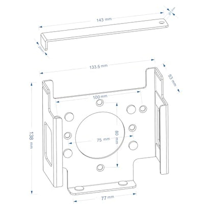 Under Desk Mount for Mac Mini M4/M4 Pro | Anti-Theft Metal Bracket with Password Lock & Protective Padding |VESA-Compatible Hidden Installation (Desk/Monitor)
