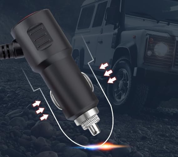 5 in 1 Car Cigarette Lighter Splitter Adapter, Car Charger Adapter with 120w Charge(23.6in Cable), 24V/ 12V Cigarette Lighter Splitter for All Car Devices