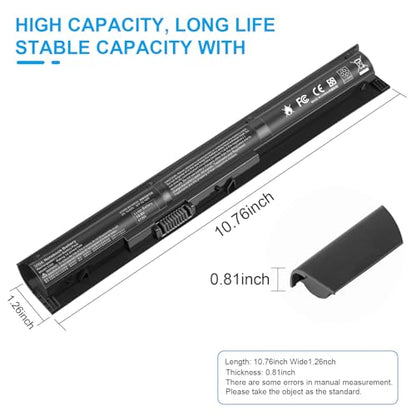 756743-001 VI04 V104 Battery for HP Pavilion 15-P 17-F Series 15-p011na 15-p165sa 15-p214dx 15-p003ax 17-f115dx 17-f215dx Envy 14 15 17 Probook 450 g2 g3 756745-001 756744-001 HSTNN-DB6K TPN-Q140 - size: 10.76*1.26*0.81inch VI04