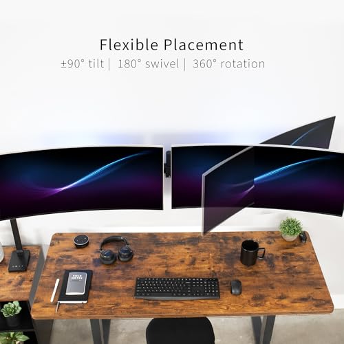 VIVO Premium Dual Ultra Wide LCD LED 27 to 38 inch Monitor Wall Mount, Heavy Duty, Telescoping Arms, Flush Wall Setup, Fits 2 Screens, Black, MOUNT-TS38B - size: up to 38", style: Dual mount