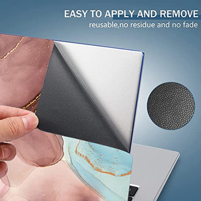 Laptop Skin Sticker Decal,13.3" 14" 15" 15.4" 15.6 inch Laptop Universal Vinyl Skin Sticker Cover,Dustproof Waterproof Reusable Art Decal Protector with Free 2 Wrist Pads (Marble 16) - color: Marble 16