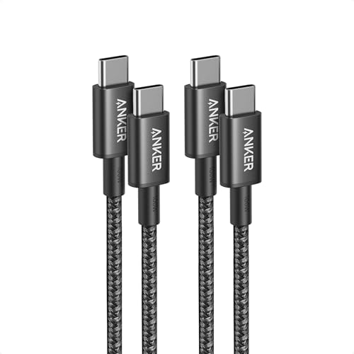 Anker USB C to USB C Cable, 100W Fast Charging Cable(2-Pack, 3.3 ft, Black) | For iPhone 17 Series, MacBook Pro 2020, Pixel, and More (Not for Video Output) - color: Black, size: 3ft