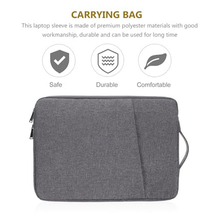 Operitacx Shockproof Laptop Bag 15.6 Inch Sturdy Tablet Carrier Sleeve with Handle Dark Gray Protective Case for Business Travel