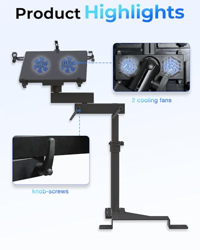 Truck Laptop Mount Fit for Ford F150, F350, F250, F550, No-Drilling Vehicle Computer Holder for Laptop, Mobile Workstation for Fleet, Service & Field Work