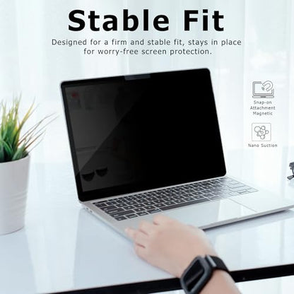 Adeway Privacy Screen Protector for Surface Laptop 6/5/4/3 15 Inch, Magnetic Nano, Anti-Spy, Removable, Blue Light & UV Blocking, Anti-Glare - size: Laptop 6/5/4/3 15"
