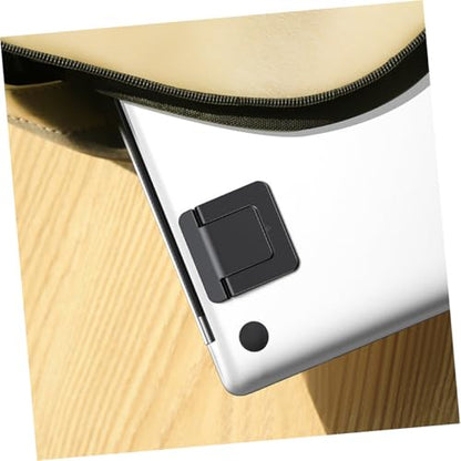 POPETPOP 2pcs Foldable Laptop Stand Holder Mini Notebook Support with Ventilated Cooling Portable Riser for Travel and Work Desk Use