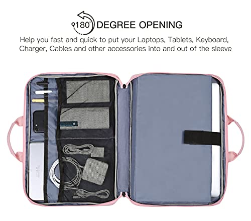 11.6-12.9 Inch Laptop Bag Sleeve Women Ladies TSA Briefcase for Macbook Neo 13 A18 Pro A3404, 13" iPad Pro M5 M4, iPad Air 13 M4 M3 2026 2025, iPad 12.9", Acer Lenovo Dell Chromebook 11.6" Case, Pink - color: Pink, size: 11.6-12.9 Inch