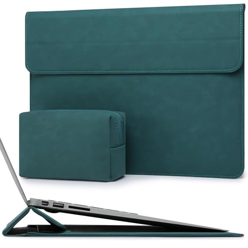 HYZUO 13 Inch Laptop Case Sleeve with Stand for MacBook Air, Dark Green | for MacBook Air 13 M5-M1, 2026 13" MacBook Neo, 2026-2016 MacBook Pro 13 M2 M1, iPad Pro/Air 13, Surface Pro 12-3, XPS 13 - color: Dark Green, size: 13 Inch