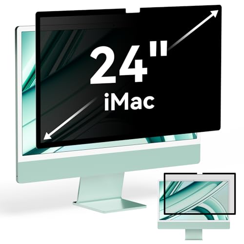 Privacy Screen for iMac 24 Inch 2021-2024 Destop Computer Monitor, Anti Glare Blue Light Filter Shield, Upgraded Anti Spy iMac Privacy Protector - size: [1 PACK] Studio Display 24" Privacy Screen