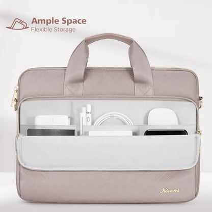 KIZUNA Laptop Sleeve Case 14 Inch Computer Shoulder Bag for 15" MacBook air M3 M2/Lenovo IdeaPad Slim 3i/IdeaPad Flex 5/15.4 MacBook Pro/14 Yoga Slim Pro X/14.4" Surface Laptop Studio 2/HP/Dell,Khaki - color: Khaki, size: 14 Inch