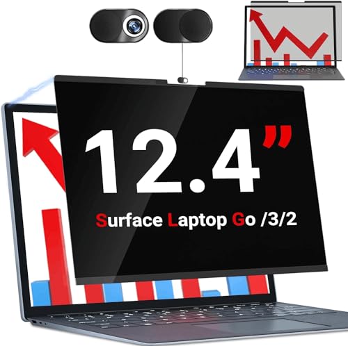 ZOEGAA Privacy Screen for Surface Laptop Go 3/2/1 12.4 inch,Magnetic Removable Touchable Privacy Filter for Surface Laptop 12.4 inch Screen Protector,Anti-Blue Light Anti-Scratch - size: Surface Laptop Go 12.4 inch
