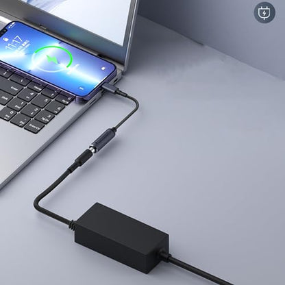 DC Input to Type C Cable, USB C to DC Adapter, Type C Transfer DC Port for A Variety of Small Chargers, Laptops, Etc