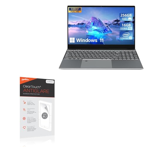 BoxWave Screen Protector Compatible with Morostron LeadBook T7 PRO Laptop (15.6 in) - ClearTouch Anti-Glare (2-Pack), Anti-Fingerprint Matte Film Skin
