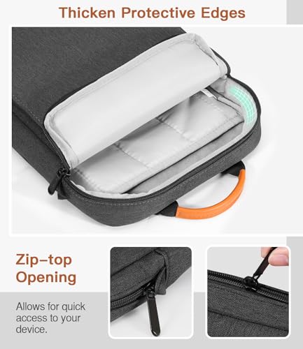 MoKo 9-11 Inch Tablet Sleeve Bag Handle Carrying Case with Shoulder Strap | Fits iPad Pro/Air/A16 11-inch, iPad 10th 10.9, iPad 9/8/7th 10.2, iPadAir 5/4th 10.9 and Tab S8/S9 11-inch, Black & Gray - color: Black & Gray, size: 9-11 inch