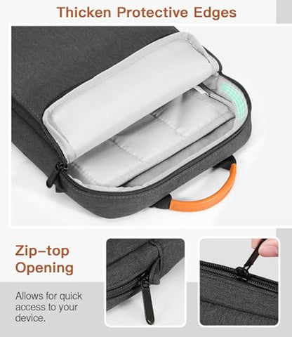 MoKo 13 Inch Tablet Sleeve Bag Carrying Case with Shoulder Strap Handle | Fits iPad Pro 13-inch M5, iPad Air 13-inch M4/M3, iPad Pro 12.9 M2/M1 and Galaxy Tab S8+/S9+ 12.4, Black &Gray - color: Black & Gray, size: 12.9 inch
