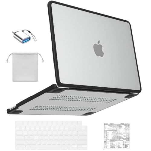 BlueSwan Anti-Crack Case for MacBook Neo 13 inch 2026, Model A3404 A18 Pro | Rugged TPU Bumper, Anti-Scratch Hard Shell Case & Keyboard Cover & Type-C & Pouch & Shortcuts Sticker - color: Frosted Clear