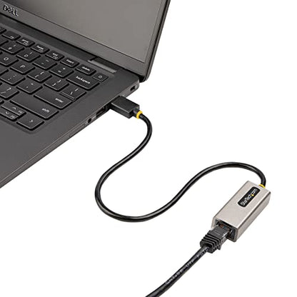 StarTech USB 3.0 to Gigabit Ethernet Adapter, 10/100/1000Mbps, Driverless | 10/100/1000Mbps, USB to RJ45, USB 3.0 to LAN Adapter, USB 3.0 Ethernet Adapter (GbE), 11in Attached Cable, Driverless - color: Space Gray, size: 1Gbps, style: USB-A