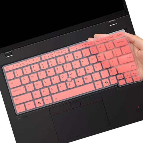Keyboard Cover for Lenovo Thinkpad L14 P14s Gen 6/Gen 5 14", Thinkpad T14 T14s Gen 6/Gen 5 14", Thinkpad E14 Gen 7 14", US Layout (Not Fit T14 T14s L14 P14s Gen 4/3/2/1, E14 Gen 6/5/4) -Pink - color: Pink