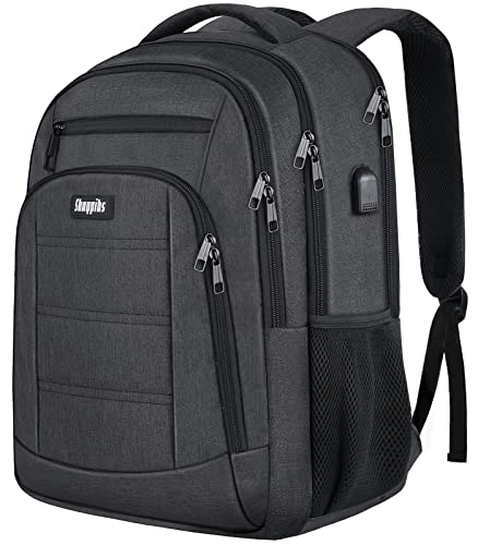 Skaypibs Backpack for Men Women, Travel Laptop Backpack 15.6 Inch, Anti Theft Computer Back Pack for Work Business, College Bookbag with USB Charging Port, Daypack Black - color: A5-black1, size: 15.6
