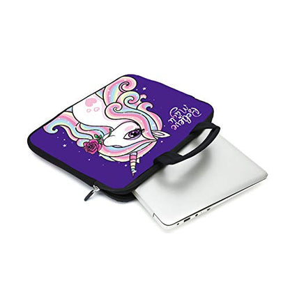 15.6" Laptop Sleeve 14" 15" 15.4" Chromebook Case Ultrabook Case Notebook Sleeves PC Messenger Bag (Cute Horse) - color: Cute horse