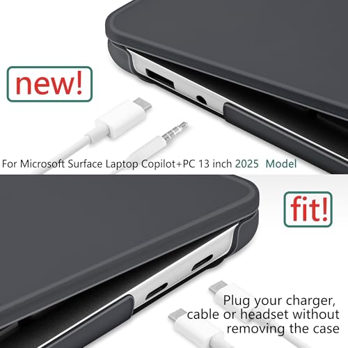 Batianda Case for Microsoft Surface Laptop 13 inch 2025-2026, Matte Black | Fits Model 2095, Lightweight Slim Hard Shell with Scratch-Resistant Protection, Easy Installation, Precision Fit - color: Matte black