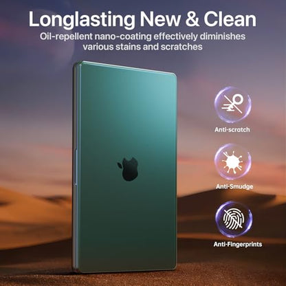 Soonjet for MacBook Pro 14 inch Case M5 M4 M3 M2 M1 Pro/Max 2026-2021 Cover | Green Clear Matte, Protective Hard Shell Laptop Cover, Ultra Thin, Anti Crack & Fingerprint, Scratch Resistant, Easy Snap on - color: Turquoise Green Clear