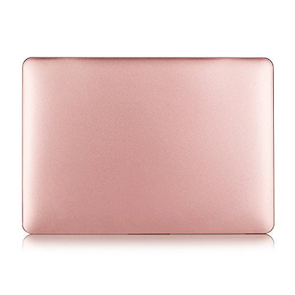 RUBAN Case Compatible with MacBook 12 Inch A1534 - Slim Snap On Hard Shell Protective Cover and Keyboard Cover, Rose Gold - color: Rose Gold