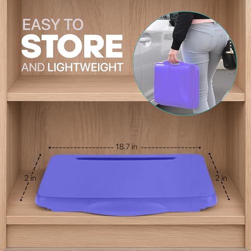 MAVOCRAFT Foldable Kids Lap Tray with Storage - Portable Lap Desk Kids & Adults - Kids Lap Desk for Breakfast in Bed, Serving Tray, Car Desk & Gaming (Purple) - color: Purple
