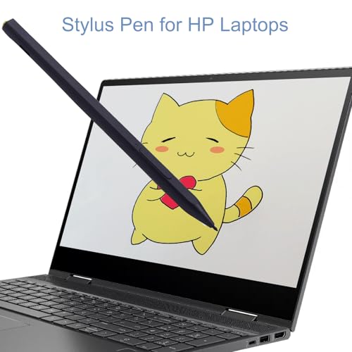 C581S Rechargeable MPP 2.0 Tilt Pen for HP Rechargeable MPP 2.0 Tilt Pen Compatible with HP Envy/Pavilion/Specter X360 with 4096 Pressure Sensitivity(Black)