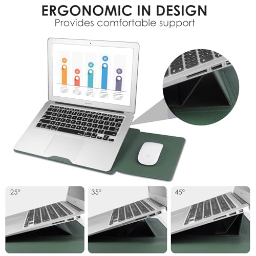 HoYiXi 13 Inch Laptop Sleeve Case Bag Compatible with 13‘’ MacBook Neo 2026/MacBook Air 13 M1 M2 2022-2018/MacBook Pro 13 M2 2022-2016/Surface Pro 8 2021/Surface Go 3 13-13.6'' Dell ASUS Acer PC,Green - color: green, size: 13'' / 13-13.3 Inch Laptop Sleev