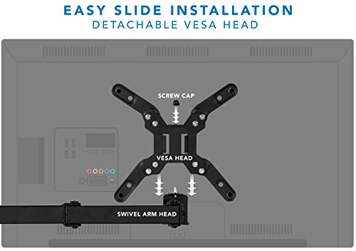 Mount-It! Large Monitor Desk Mount with VESA 200 (200x200, 200x100) Bolting Pattern, Fits up to 42 Inch and Ultrawide Monitors, Full Motion with Clamp and Grommet Base