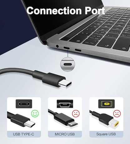 65W USB C Charger Compatible with Dell Latitude 5420 5430 5520 5530 5540 7320 7330 7340 7420 7430 Inspiron 14 7420 7425 16 7620 Chromebook 3100 HA65NM190 LA65NM190 Laptop Charger