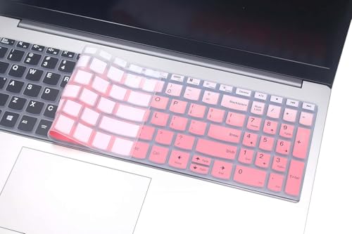 Silicone Keyboard Skin Cover Compatible with Lenovo V15 G5 G4 G3 G2, IdeaPad 1 1i 15.6 15IJL7 15ADA07 15IAU7 15ALC7, IdeaPad 3i 15ITL6 2023, IdeaPad Slim 5 16, IdeaPad Flex 5 5i 16" (Ombre Pink) - color: Ombre PInk